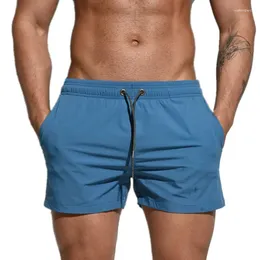 Women's Swimwear Elastic Fabric Swim Shorts Men Swimming Trunks For Man Beach Bermuda Zwembroek Swimsuit Desmiit 2024 Briefs Badeshorts