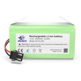 Cleaners Melasta 14.4v 3000mah Liion Rechargeable Battery for Ecovacs Deebot N79s Dn622 Eufy Robovac 11 11s Conga 990 995 1090 1190 1790