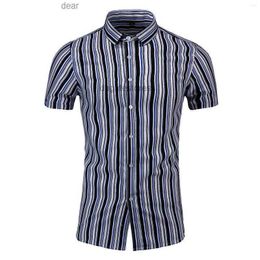 Mens T Shirts Pack Of For Men Summer Mens Slim Print Short Sleeve Shirt Fashion Casual Beach Polyester Button Blouse