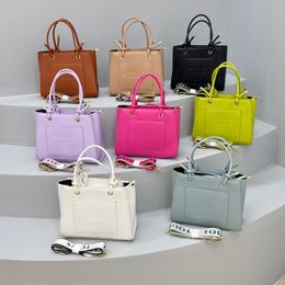 2024 New Letter T Tote Bags Women's Handbag PU Leather Large Capacity Fashion Design Niche Square Handbag Ladies Shoulder Bag Designer Crossbody Bag for Girls
