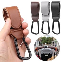 Stroller Parts 1/2pcs High Quality PU Leather Multi Purpose Hook Accessories Pram Hanging