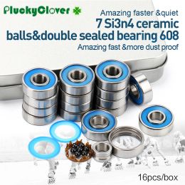 Board 16pcs Fast 7 Ceramic Ball Skate Bearing 608 Professional Inline Roller Skates Speed Skating Competition Bearing 608Born for Race