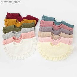 Bibs Burp Cloths Baby Feeding Drool Bib Lace Floral Infants Saliva Towel Soft Cotton Burp Cloth for Newborn Toddler Kids Bibs Baby Accessories Y240415Y240417RIDN