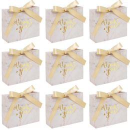 Gift Wrap 25Pack Wedding Favour Decoration Marble Thank You Bag Box For Guests Baby Shower Birthday Party Supplies