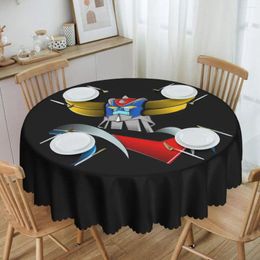 Table Cloth Round Goldorak Grendizer Oilproof Tablecloth 60 Inch Cover For Kitchen Dinning