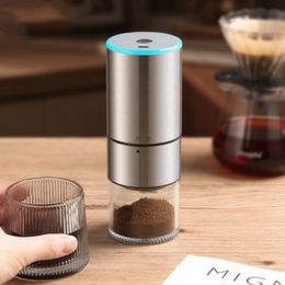 Electric Coffee Bean Grinder USB Charging Mini Coffee Bean Mill Grinder Espresso Spice Portable Grinder for Kitchen