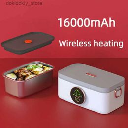 Bento Boxes 1000ML Electric Lunch Box USB Rechareable Bento Box 16000mAh Wireless Heatin Lunch Box Insulated Food Warmer Food Container L49