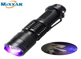 Flashlights Torches Drop Led UV Torch Light Ultra Violet Blacklight 395NM Lamp Battery For Marker Checker Detection7092565