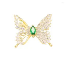 Brooches Exquisite Full Inlaid Rhinestone Butterfly Brooch For Women Fashion Insect Lapel Pins Lovely Animal Corsage Jewellery Gifts A4B6