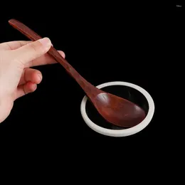 Spoons Korean Style Mixing Stirring Non-Stick Cooking Supplies Natural Wood Kitchen Utensil Teaspoon Scoop Soup Spoon