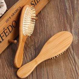 Wholesale Cheap Price Natural Bamboo Brush Healthy Care Massage Hair Combs Antistatic Detangling Airbag Hairbrush Hair FAST SWHIP ZZ