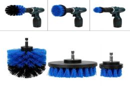 3pcs set Car Cleaning Tool Auto Detailing Hard Bristle Care Brush Drill Scrubber Attachment Kit259T2397388