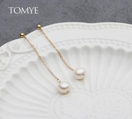 Stud Pearl Earrings 14K Gold TOMYE ED21026 High Quality Luxury Simplicity Long Chain For Women Gifts Jewelry5524917