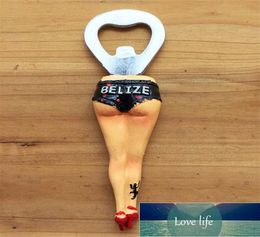 Creative Belize Travel Tourist Souvenirs Refrigerator Magnetic Stickers Sexy Beauty Bottle Opener el Bar Home Accessories Facto2387782