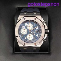 Highend AP Wrist Watch Mens Royal Oak Offshore Automatic Machinery Precision Steel Date Watch 26470ST.OO.A027CA.01 Blue disc 42mm