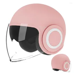 Motorcycle Helmets Electric Women Motocycle Helmet Moped With Visors Pink Summer ForVespa Bicycle Men Bike Open Face Safety Caps