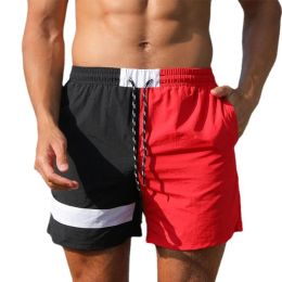 Shorts GITF Summer Men's Shorts Beachwear Drawstring Mesh Lining Quick Dry Swimwear Swimming Trunks Beach Shorts Sports Men Clothing