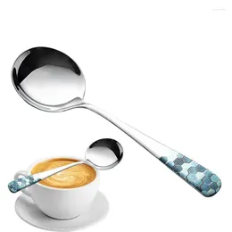 Spoons Dinner Round Edge Tablespoon In Stainless Steel Home Kitchen Restaurant Mirror Polished Spoon For Soup Dining Ice
