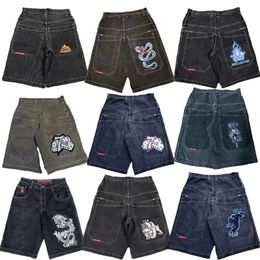 Summer Casual Designer Man Shorts Pantaloni Pocket Drive Zipper Fly Grovine Pattern Cottom Denim Jeans Short Jeans Lunghezza Black