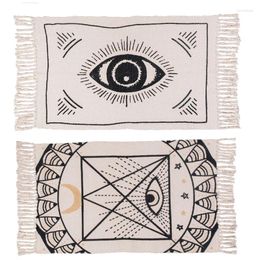 Carpets Mandala Cotton Linen Carpet 60x90cm 60x130cm Boho Area Rugs For Livingroom Floor Mat Doormat Big Eye Bedroom