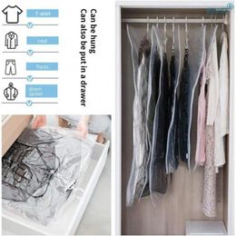 Storage Bags Hanging Vacuum Bag Airtight Clothes For Suit Dress Coat Closet Organiser Wardrobe Compressed