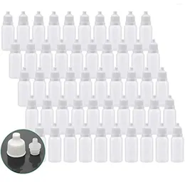 Storage Bottles 10PCS Plastic Squeezable Eye Dropper Bottle With Childproof Cap Empty Essential Oil Container Refill Liquid Paint Vials