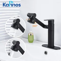 Bathroom Sink Faucets 1080 Degree Basin Rotary Faucet Stainless Steel Kitchen Black Tap Heated Gourmet Mixer Tapware