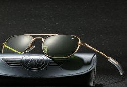 Sunglasses With Case Aviation AO Men Designer Sun Glasses For Male American Army Military Optical Glass Lens Carton8741830
