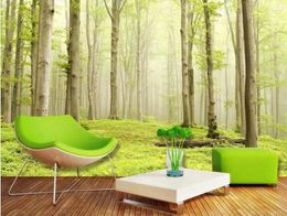 Wallpapers Green Woods Landscape TV Background Wall 3d Wallpaper For Walls 3 D Living Room Custom