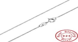 Fashion Jewelry Sterling Silver Chain 925 Necklace T and CO Rolo Chain for Women 1mm 16 18 20 22 24 Inches3119265