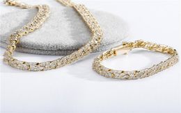 9mm Cuban Link Chain Iced Out Full Lab Diamond Mens Hip Hop Gold Chain6400749