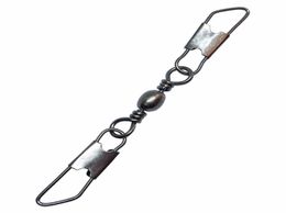 1020pcslot double barrel swivel with safty snap bass tackle carp fishing equipment3075862