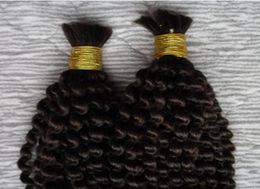 Mongolian kinky curly bulk hair 2 Bundles human hair for braiding bulk no attachment 200G no weft human hair bulk for braiding8198525