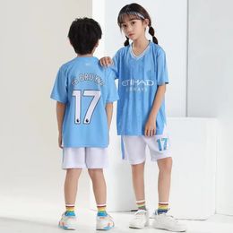 boy girl DE BRUYNE Fans Edition rugby Football shirt men and kids home away games Soccer Jerseys kits Short Sleeve Unifo 240412