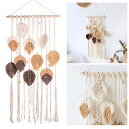 Tapestries Unique Handmade Bohemian Decoration Leaf Wall Hanging Tapestry Create Simple And Charm Atmospheres In Your Home Pendant