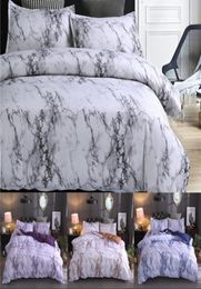 Marble Pattern Bedding Sets Polyester Bedding Cover Set 23pcs Twin Double Queen Quilt Cover Bed linen No Sheet No Filling2547258