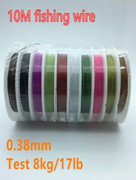 10pcsbarrel colorful 10m 17 Strands Stainless Steel Wire Fishing Wire Trace Leader Coating Jigging Wire Lead Fish Jigging Line6085336