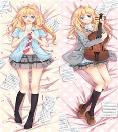 Shigatsu wa kimi no uso anime Characters miyazono kaori throw pillow cover Your Lie in April Dakimakura body Pillowcase9726752