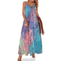 Casual Dresses Aqua Dreams Sleeveless Dress For Women Evening Woman
