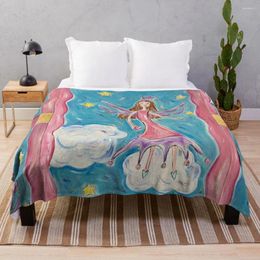 Blankets Whimsical Angel Watching Over You Throw Blanket Luxury St Thin For Baby Fashion Sofa