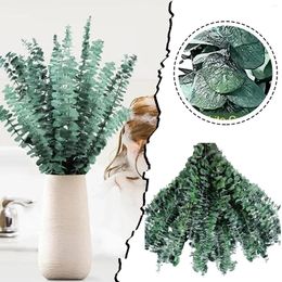 Decorative Flowers 30 PCS Real Dried Large Stems For Shower Natural Fresh Leaves 17'' Hanging Self Care Dark Artificial