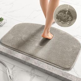 Bath Mats Anti-Slip Bathroom Absorbent Floor Shower Room Bathtub Side Foot Pad Simple Style Rugs Memory Foam Doormat