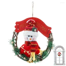 Decorative Flowers Christmas Door Wreath Wooden Festive Waterproof Fall Garland Decor Home Decoration Supplies Products