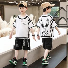 Clothing Sets Boys 2024 Summer Outfits Suit 4 6 8 10 12 Year Cool 2PCS Short Sleeve T-shirt Pants Children Streetwear Clothes