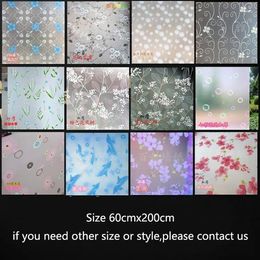 Window Stickers 75cmx200cm Colorful Decorative Film Self Adhestive Stained Glass For Christmas Decor