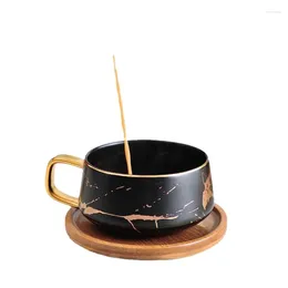 Mugs 300/400ML Marble Ceramic Coffee Set Milk Glass Latte Cup Home Drinkware Starry Sky Pattern Tea Simple And Creative Mug
