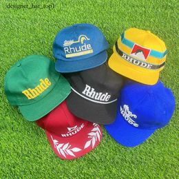 mens sun hat fashion brand rhude designer Ball Caps Unisex Rhude cap Collections summer Baseball Caps Outdoor Casual Truck Hat Adjustable Couple Cap