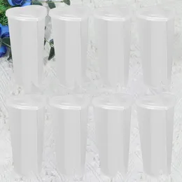 Disposable Cups Straws 20 PCS Cup Clear Coffee And Cold Tumbler Disposables Lids Glasses Lovers Mini