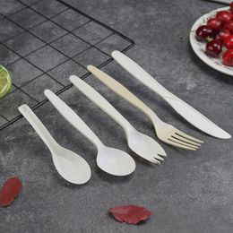 Disposable Flatware 100pcs Transparent Small Spoon Food Grade Tasting Pudding Ice Cream Trumpet