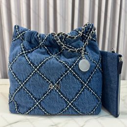 Designer Hobo handbag Chain blue denim Shoulder bag Classic Underarm beach bag Designer bag woman tote bag crossbody bag luxury wallet Coins handbag